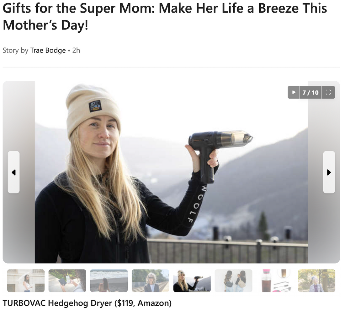 Hedgehog Dryer TurboVAC - a great gift for Mother´s Day